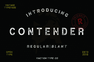 Contender: A Stamp-Effect Display Font for Bold Branding