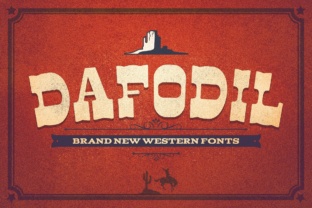 Dafodil: A Bold Western-Inspired Display Font for Editorial Design