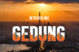 Gedung: A Skyline-Inspired Multi-Layered Display Font