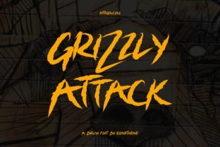 Grizzly Attack Font: A Brush Stroke Typeface for Bold Brands