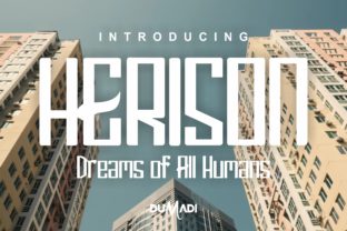 Herison: A Clean Display Font for Bold Marketing Visuals