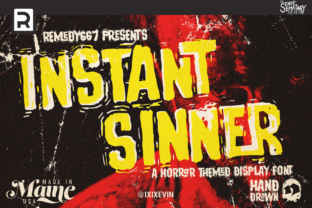 Instant Sinner: A Handmade Terror Font for Web Designers
