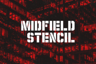 Midfield Stencil Display Font for Bold Business Branding