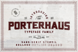 Porterhaus Family: A Bold Display Font for Handmade Goods