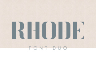 Rhode Font: A Minimal Stencil Typeface for Handmade Products