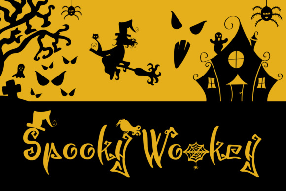 Spooky Wookey: A Halloween Display Font for Creative Projects
